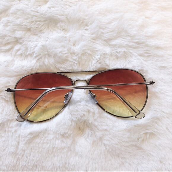 Rosalia Pink Yellow Full Rim Aviator Sunglasses - Picture 9 of 9